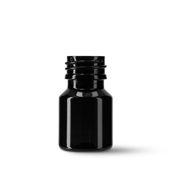 Bild von 30 ml PET-Rundflasche braun mit PP 28 Gewinde (10 g)
