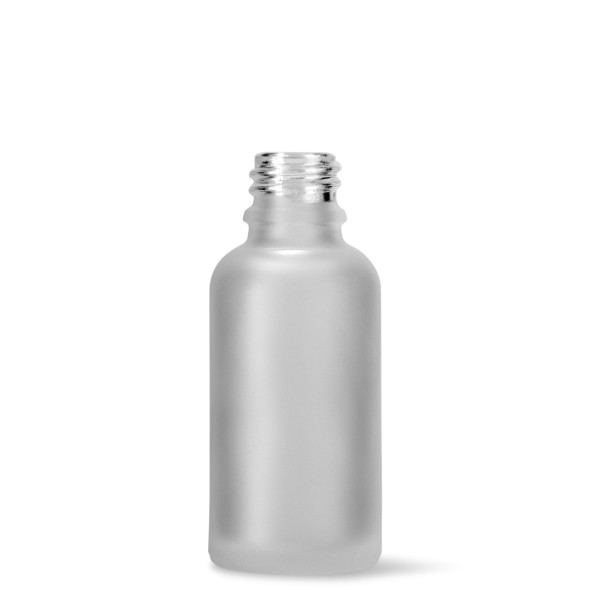 Bild von 30 ml Glas-Tropfflasche, klar-mattiert, GL18 (rund)