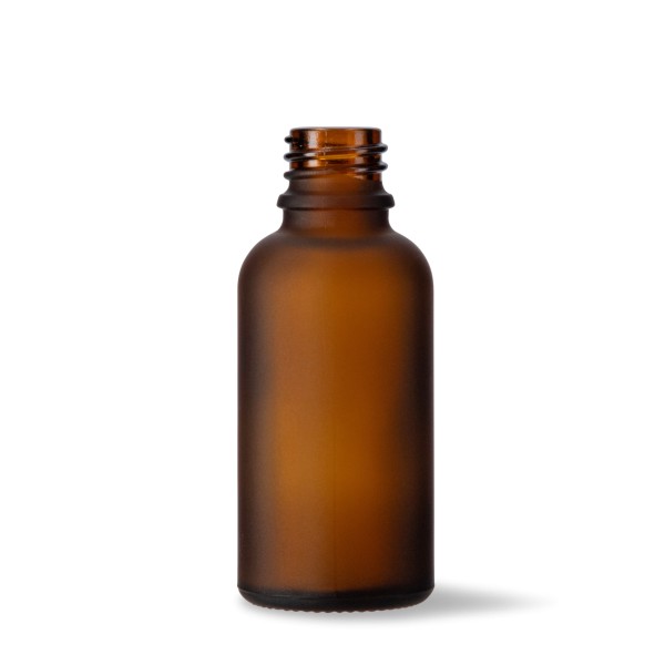 Bild von 30 ml Braunglas-Tropfflasche, matt, GL18, rund