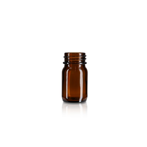 Bild von Weithalsglas 30 ml — Braunglas mit GL32-Gewinde