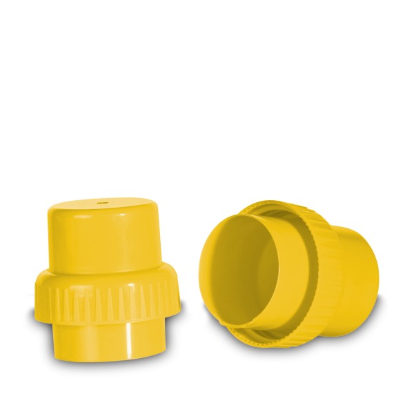 Bild von 40 ml Dosieraufsatz (Innenablauf) Nr.1756 – PP gelb HKS 3, ohne Graduierung, ND42
