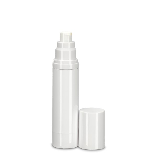 Bild von Airless-Pumpspender 50 ml, weiß mit Überkappe