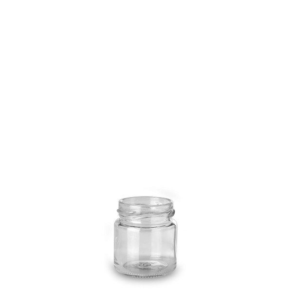 subolab. Einmachglas 50 ml Klarglas TO 43 – rund, lebensmittelgeeignet