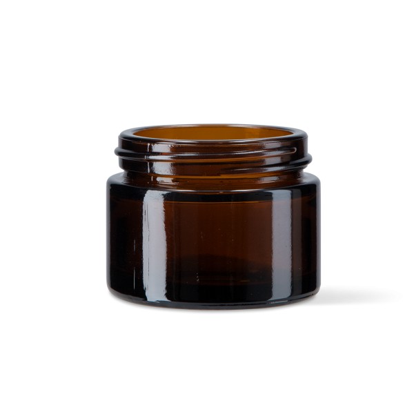 Bild von Glastiegel 50 ml – Braunglas, rund mit GL/ND 51 Gewinde