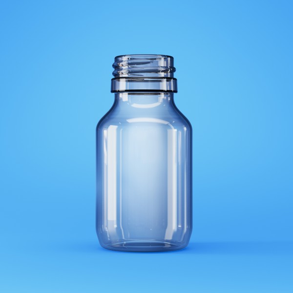 Bild von 50 ml Medizinflasche, Klarglas mit PP28-Gewinde