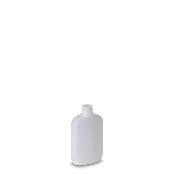Bild von 50 ml HDPE-Ovalflasche natur, Gewinde ND18 (oval, 8,8 g)