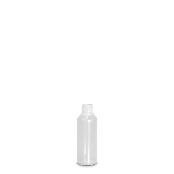 Bild von 50 ml LDPE-Rundflasche natur, zylindrisch, ND18 (Quetschflasche)