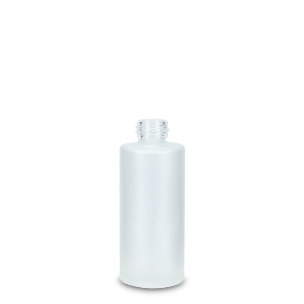 Bild von Tropfflasche 50 ml – rundes, mattiertes Klarglas, Gewinde 20/410