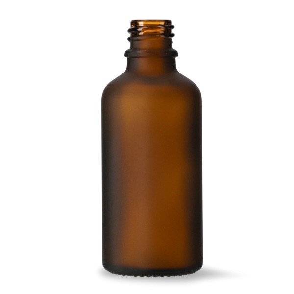 Bild von Tropfflasche Braunglas 50 ml, mattiert, GL 18 (rund)