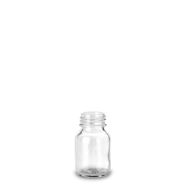 Bild von Weithalsflasche Glas 50 ml, klar, GL 32 (rund)