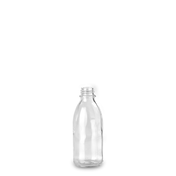 Bild von Enghalsflasche 100 ml, klares Glas, GL 22 (rund)