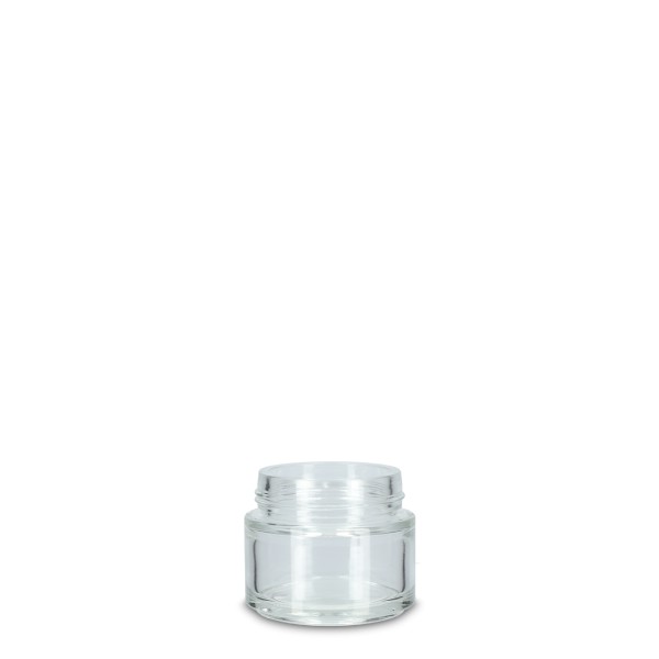 Bild von 100 ml runder Glastiegel aus Klarglas – Gewinde GL 62