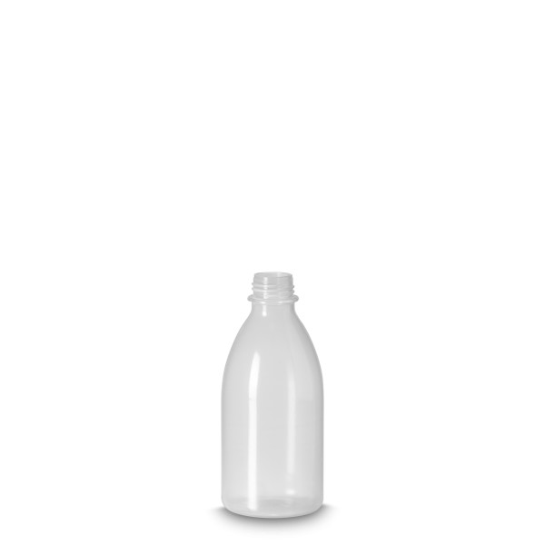 Bild von Laborflasche rund 100 ml aus LDPE, natur, Enghals ND18