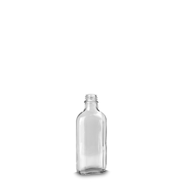 Bild von 100 ml Klarglas-Meplatflasche mit GL22-Gewinde