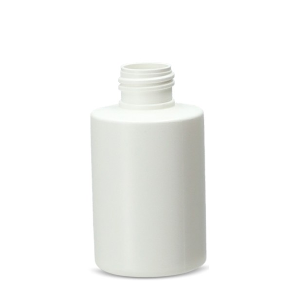 Bild von Rundflasche 100 ml – HDPE weiß mit 24/410 Gewinde