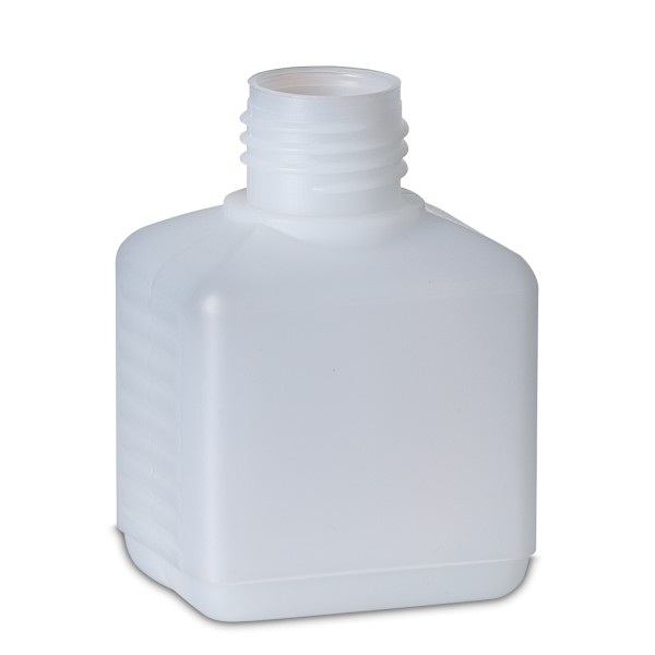 Bild von Vierkantflasche 100 ml HDPE natur, rechteckig, ND25
