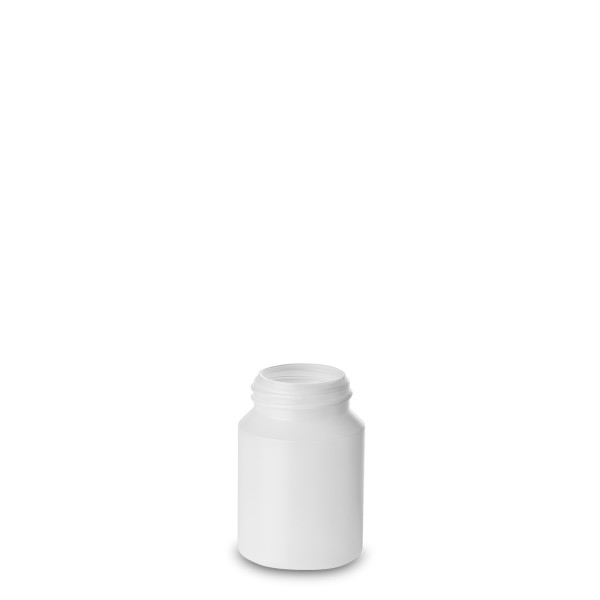 Bild von Weithals-Schraubdose HDPE 100 ml, natur, rund, Gewinde 40