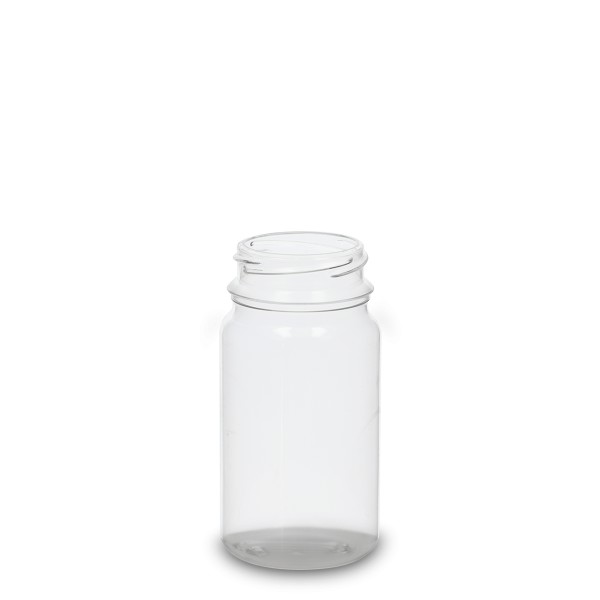 Bild von 125 ml PET‑G Runddose klar, Gewinde OV 43 (zylindrisch)