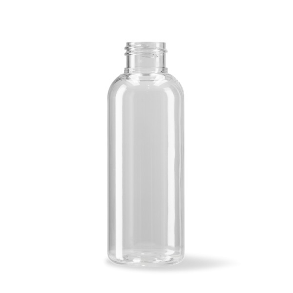 Bild von 125 ml PET-Rundflasche klar – 24/410 Gewinde, Rundschulter