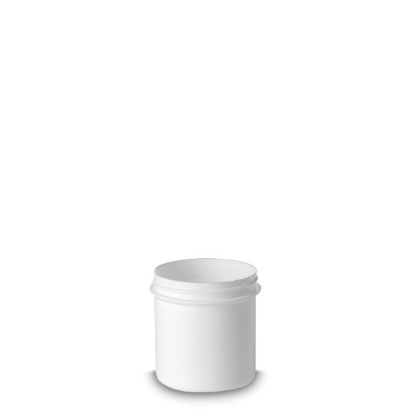 Bild von 125 ml runde PP-Schraubdose, weiß, Gewinde RD 55