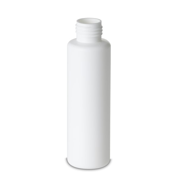 Bild von Rundflasche HDPE 130 ml, weiß, zylindrisch, Gewinde ND25