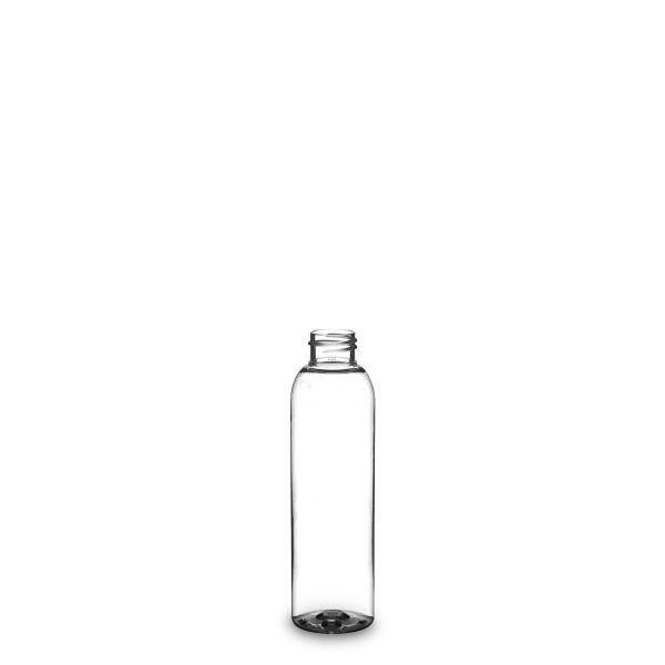 Bild von 150 ml Tall Boston Round PET-Flasche, klar, Gewinde 24/410