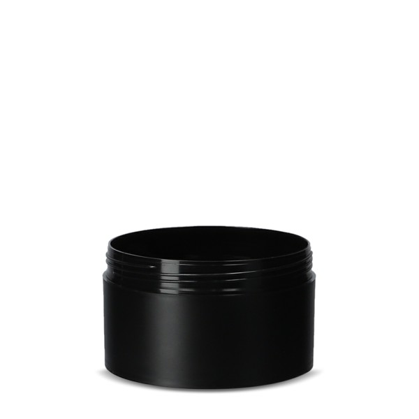 Bild von Cremedose 200 ml, PP, schwarz, rund, 90er Gewinde (RD/ND)