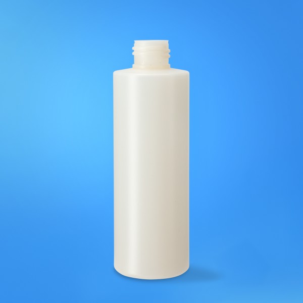 Bild von 200 ml Flasche aus rHDPE Ocean-Bound Plastic, natur, 24/410, zylindrisch