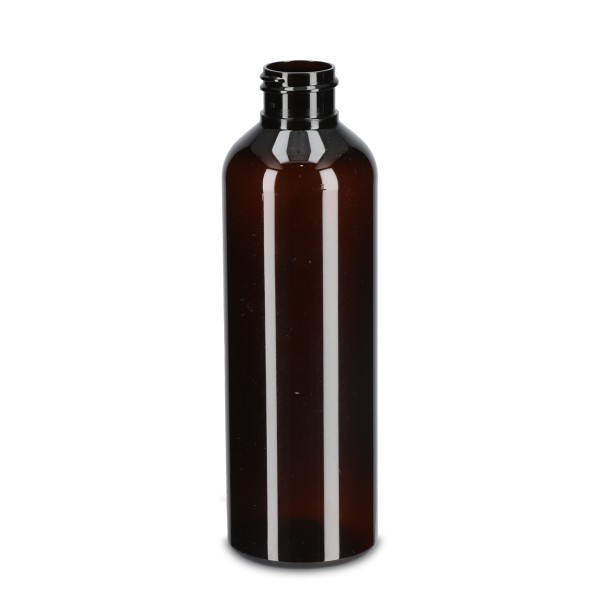 Bild von 200 ml rPET Rundflasche, braun – 24/410 Gewinde (rund, 20 g)