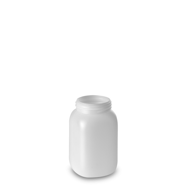 Bild von HDPE-Chemikalienflasche 250 ml, eckig, natur (RD50)