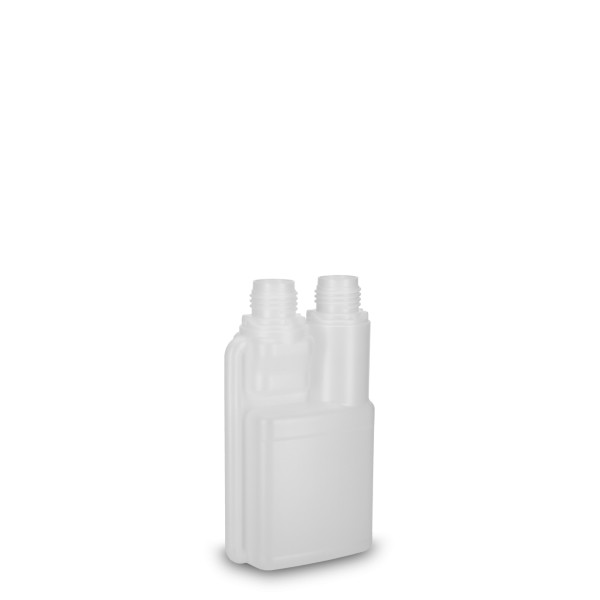 Bild von 250 ml Dosierflasche HDPE natur – Two-Neck (OV28)