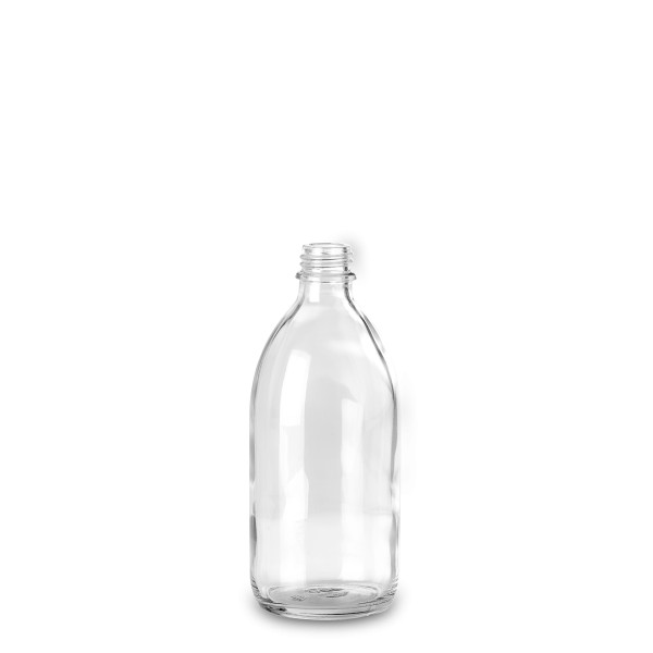 Bild von Enghalsflasche Glas, klar, 250 ml, rund, Gewinde GL 22