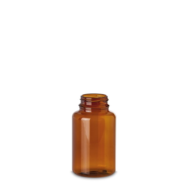 Bild von 250 ml PET-G Runddose (braun) – zylindrisch mit OV43-Gewinde