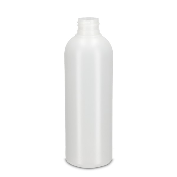 Bild von 250 ml Rundflasche aus Green‑HDPE, natur, Gewinde 24/410