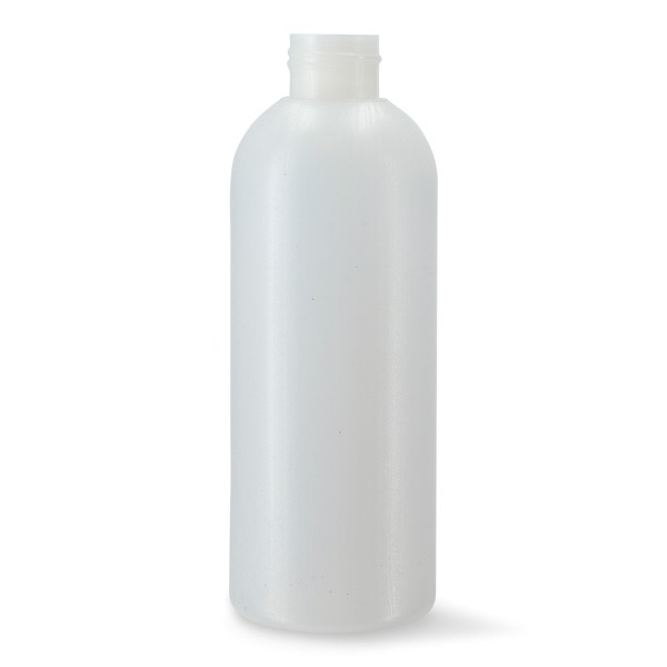 Bild von 250 ml Rundschulterflasche aus rHDPE, natur, Gewinde 24/410