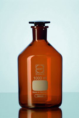 Bild von Enghals-Standflasche, Kalk-Soda-Glas, Braunglas, 250ml