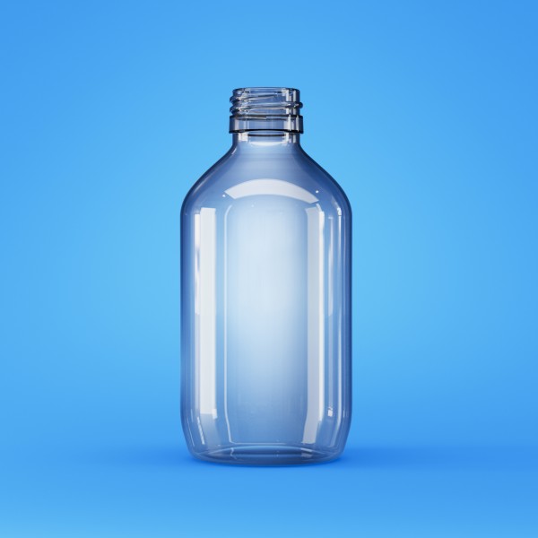 Bild von Rundflasche 250 ml (Klarglas, rixaline) – PP28-Gewinde