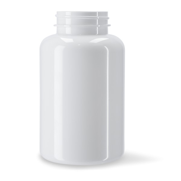 Bild von Runde PET-Dose 300 ml, weiß – Gewinde 45/400