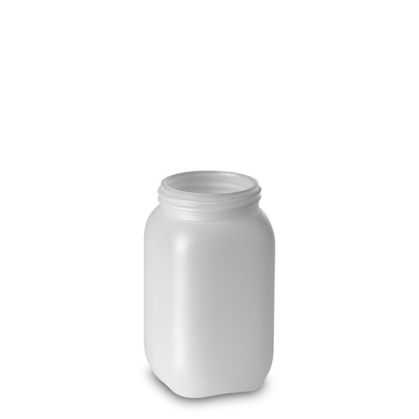 Bild von 500 ml HDPE Chemikalien-Flasche, natur, eckig, Gewinde ND 64