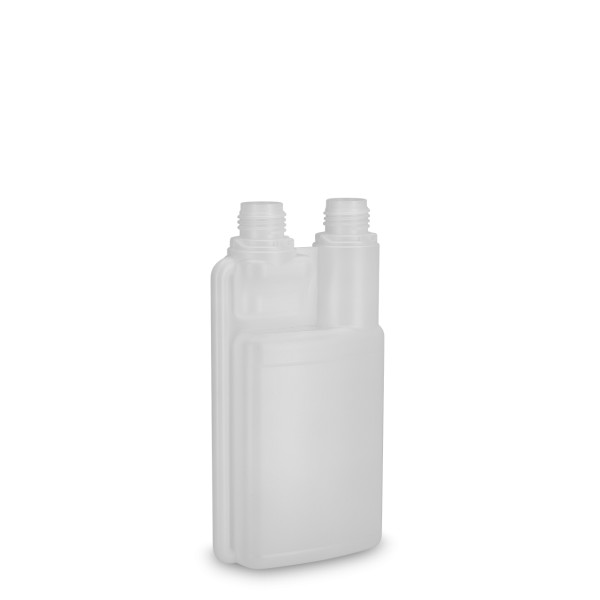 Bild von Dosierflasche 500 ml HDPE (natur) – Two‑Neck, Gewinde OV28