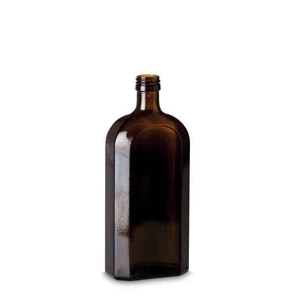 Bild von Meplatflasche 500 ml, Braunglas mit Gewinde PP28
