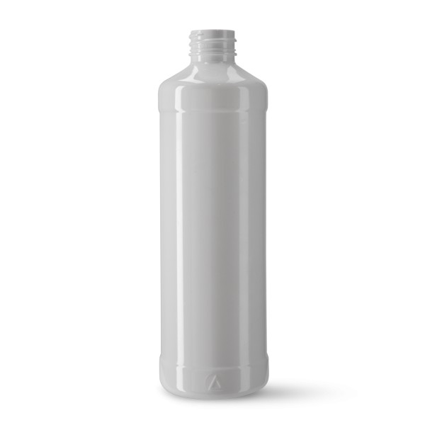 Bild von 500 ml PET-Rundflasche, zylindrisch, Gewinde 28/410, weiß