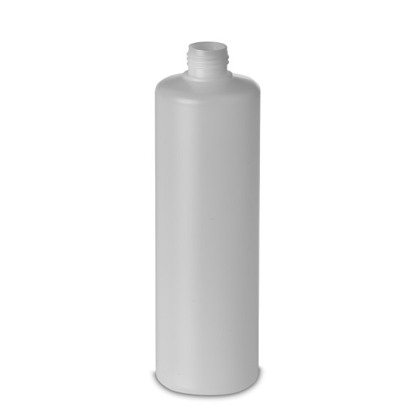 Bild von 500 ml HDPE Rundflasche natur, Gewinde 25, zylindrisch