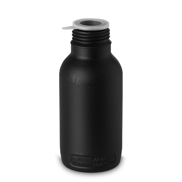 Bild von 500 ml HDPE-Rundflasche, schwarz, Gewinde 45
