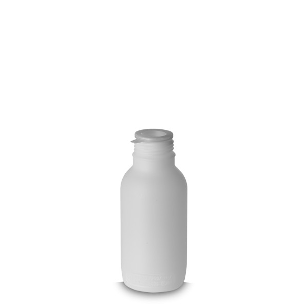 Bild von 500 ml UN-zugelassene HDPE Rundflasche, natur, OV45, 50 g