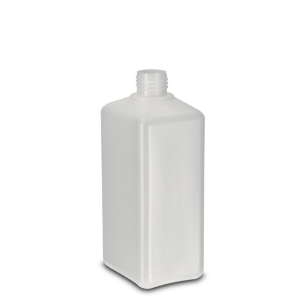 Bild von 500 ml Vierkant-Spenderflasche HDPE natur, Gewinde 25