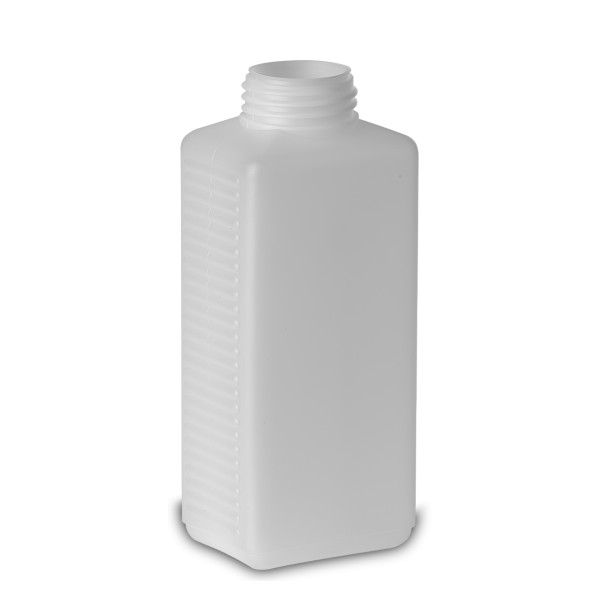 Bild von 500 ml HDPE-Vierkantflasche natur, rechteckig, Gewinde ND 40