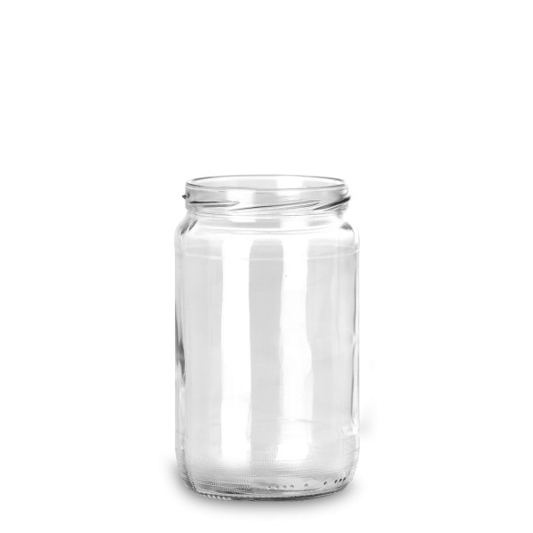 Bild von Klarglas-Einmachglas, rund, 720 ml, Gewinde TO 82