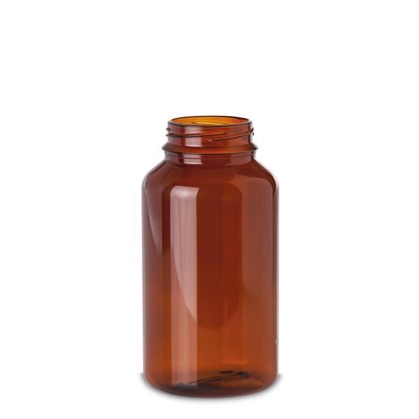 Bild von 750 ml PET‑G Runddose (braun) mit RD58 Gewinde, zylindrisch
