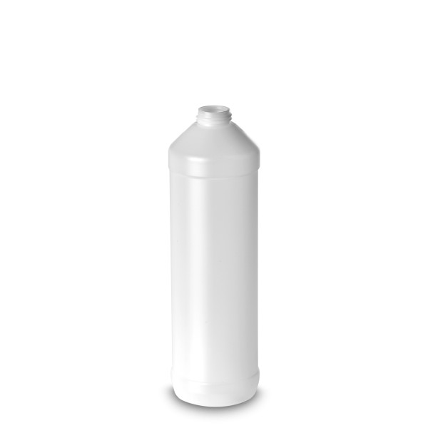 Bild von 750 ml HDPE Rundflasche natur, zylindrisch, ND 28 (35 g)